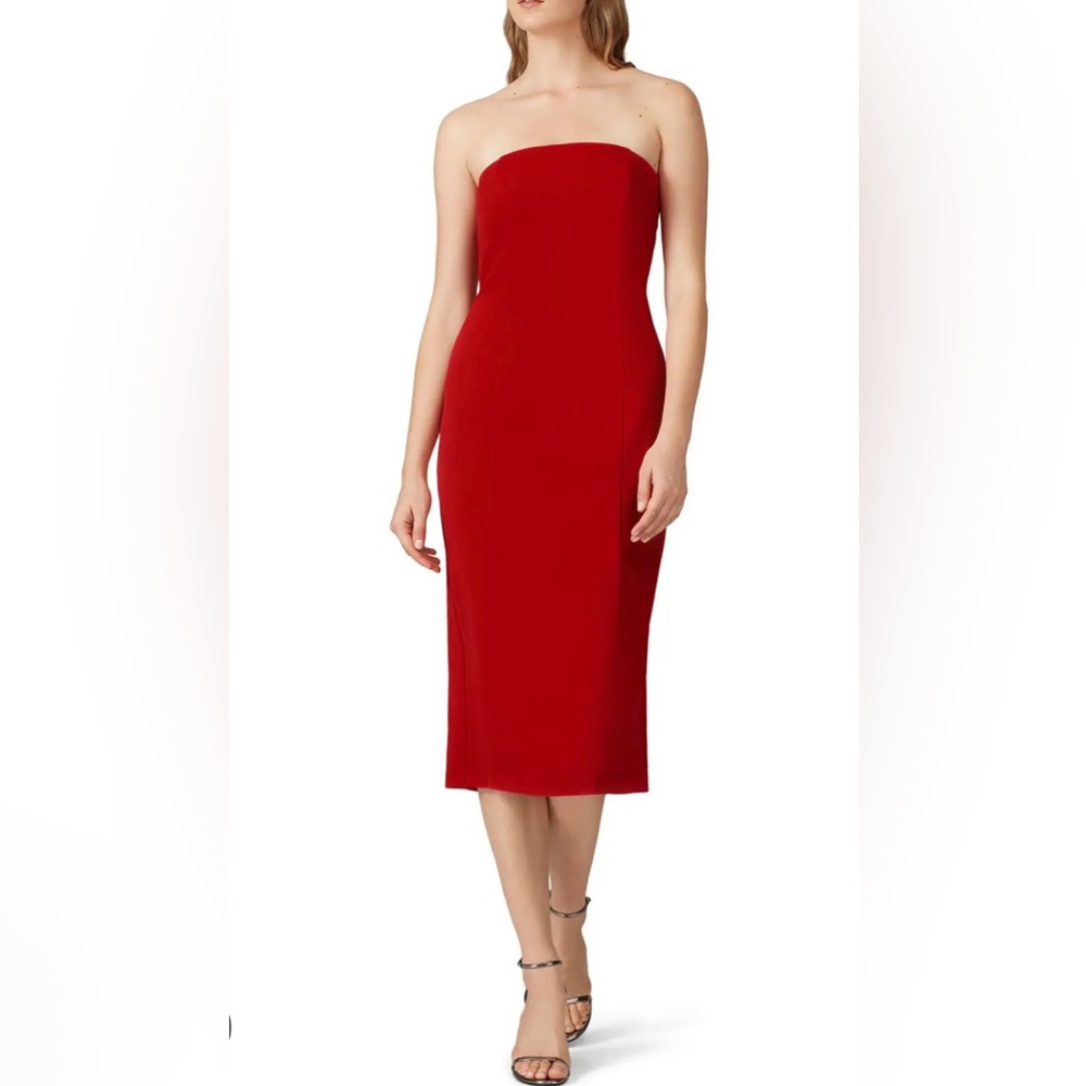BB Dakota RSVP Isn’t It Iconic Red Strapless Dress (S) - Perfect for Holidays!